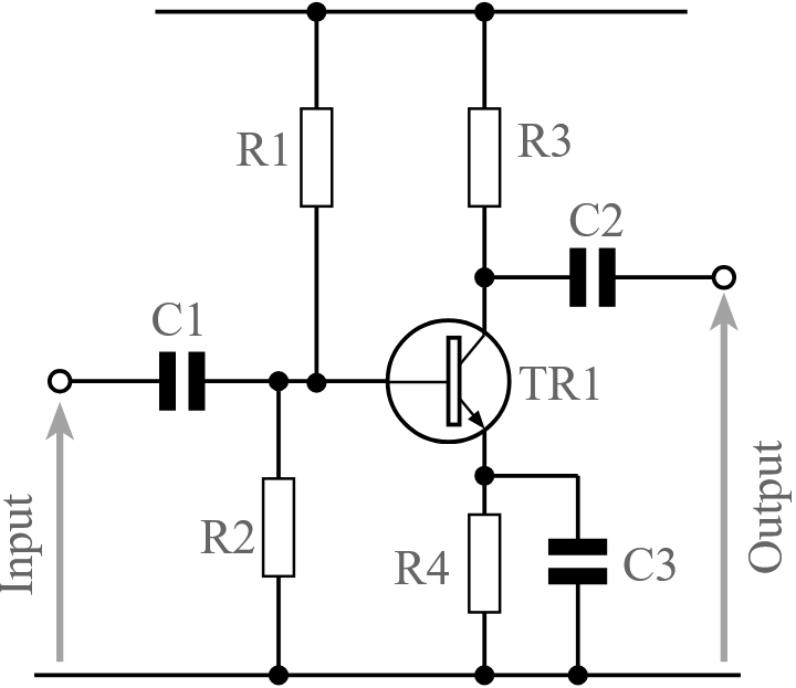AC-Coupled Common Emitter Amplifier with One Base Resistor