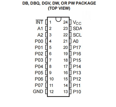 PCF8575 Pinout