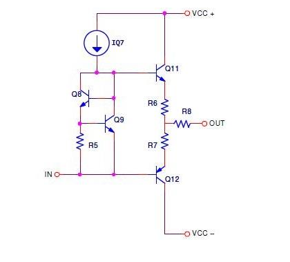 JRC4558 Output Stage