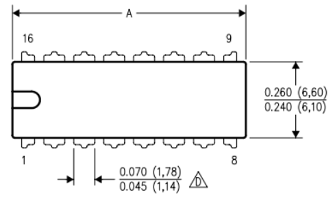  Physical Dimensions of MAX232