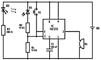 Burglar Alarm Circuit using IR Sensor