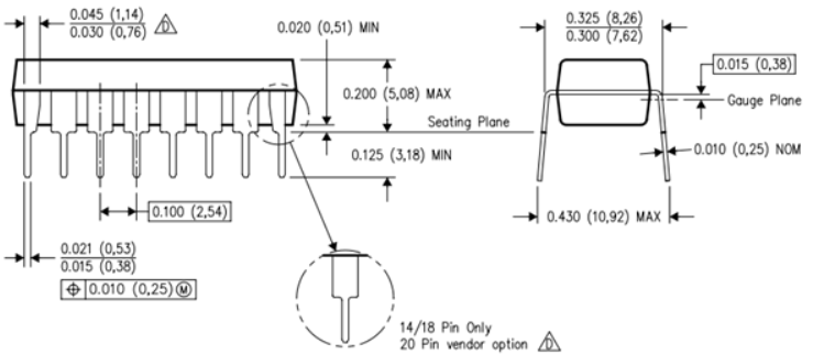  Physical Dimensions of MAX232
