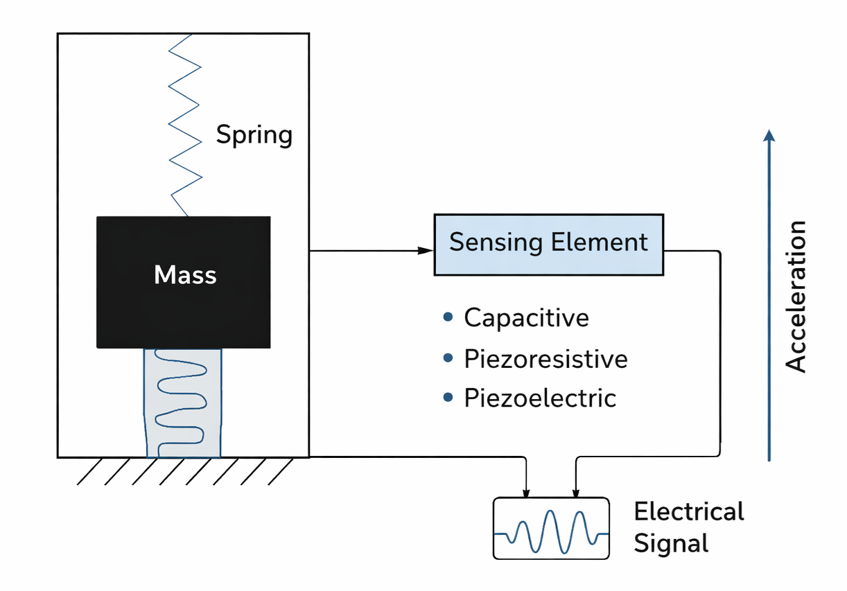 Working Principle of an Accelerometer