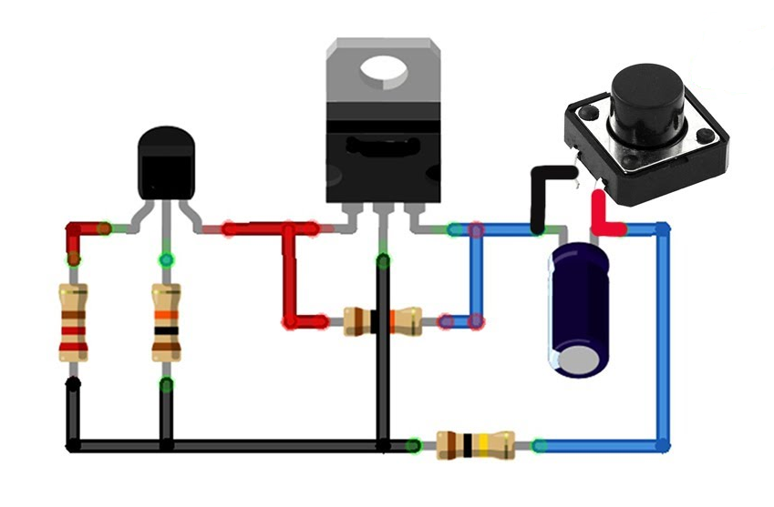 IRFZ44N Circuit (On-Off Switch)