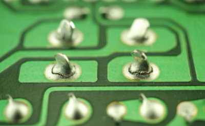 Dry Solder Joint Close-Up